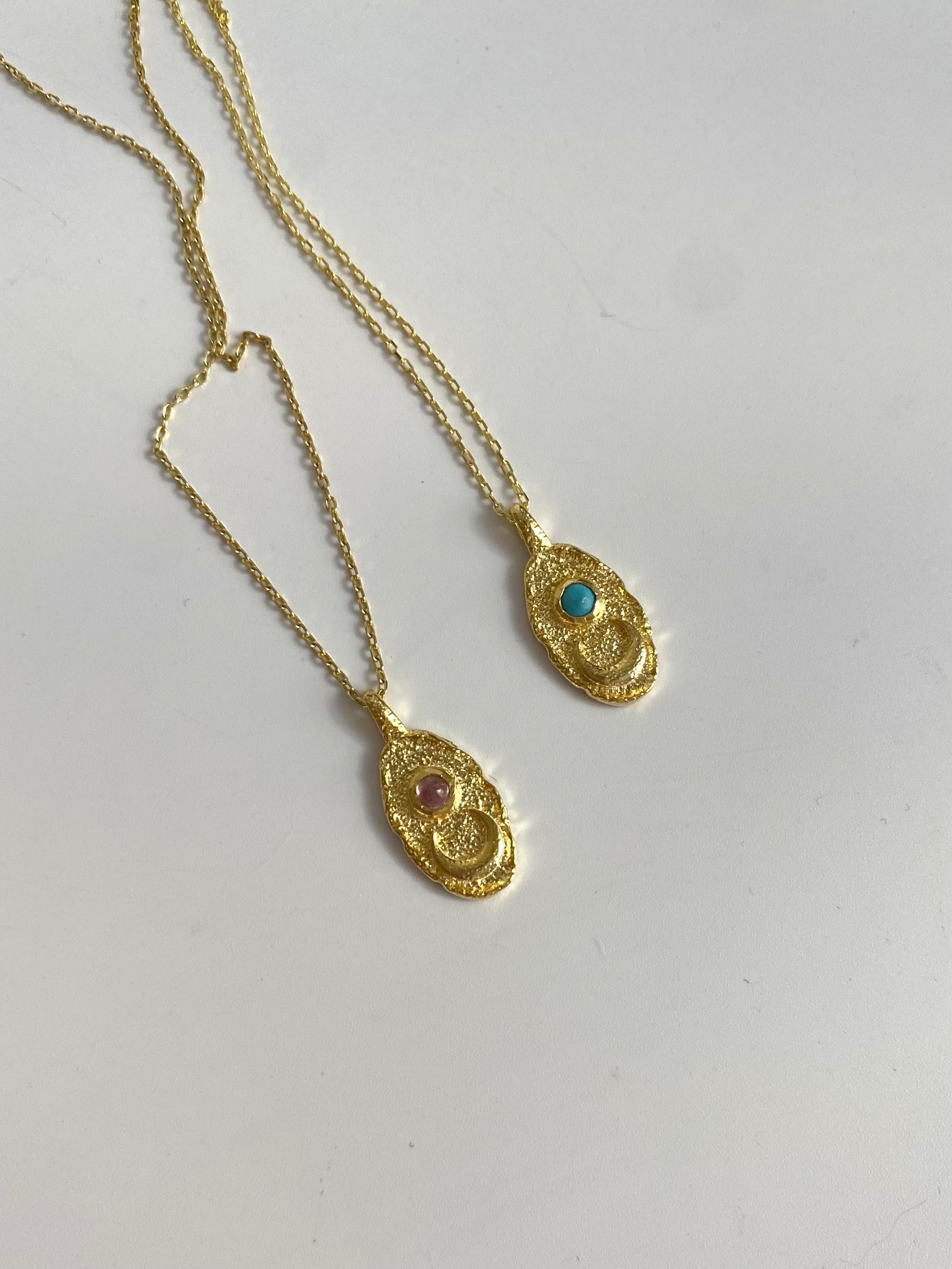 925 Gümüş Mistik Taş Plaka Kolye