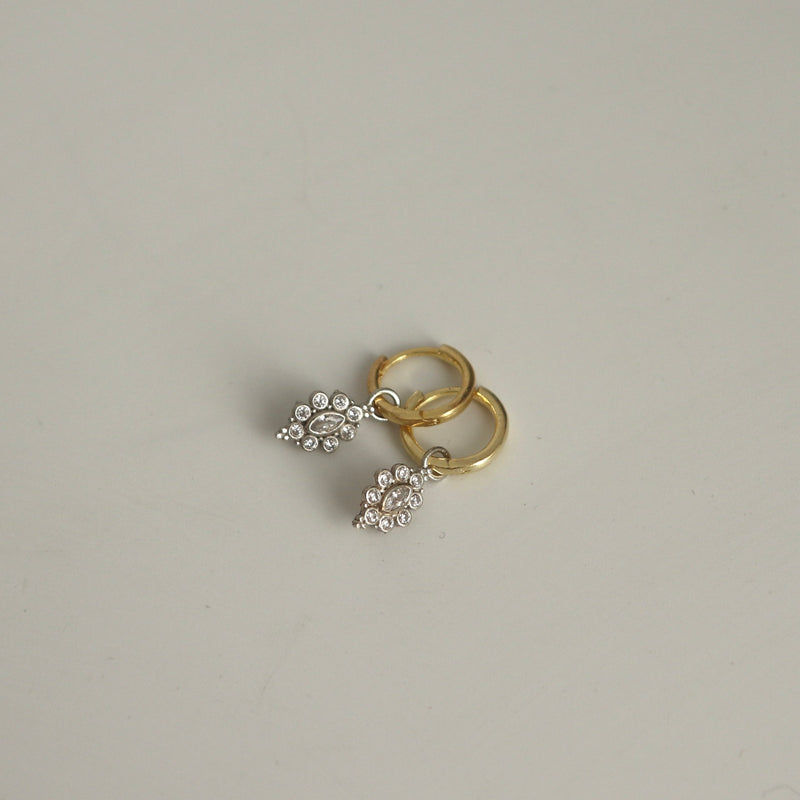 925 Gümüş Vintage Mix Charm Küpe