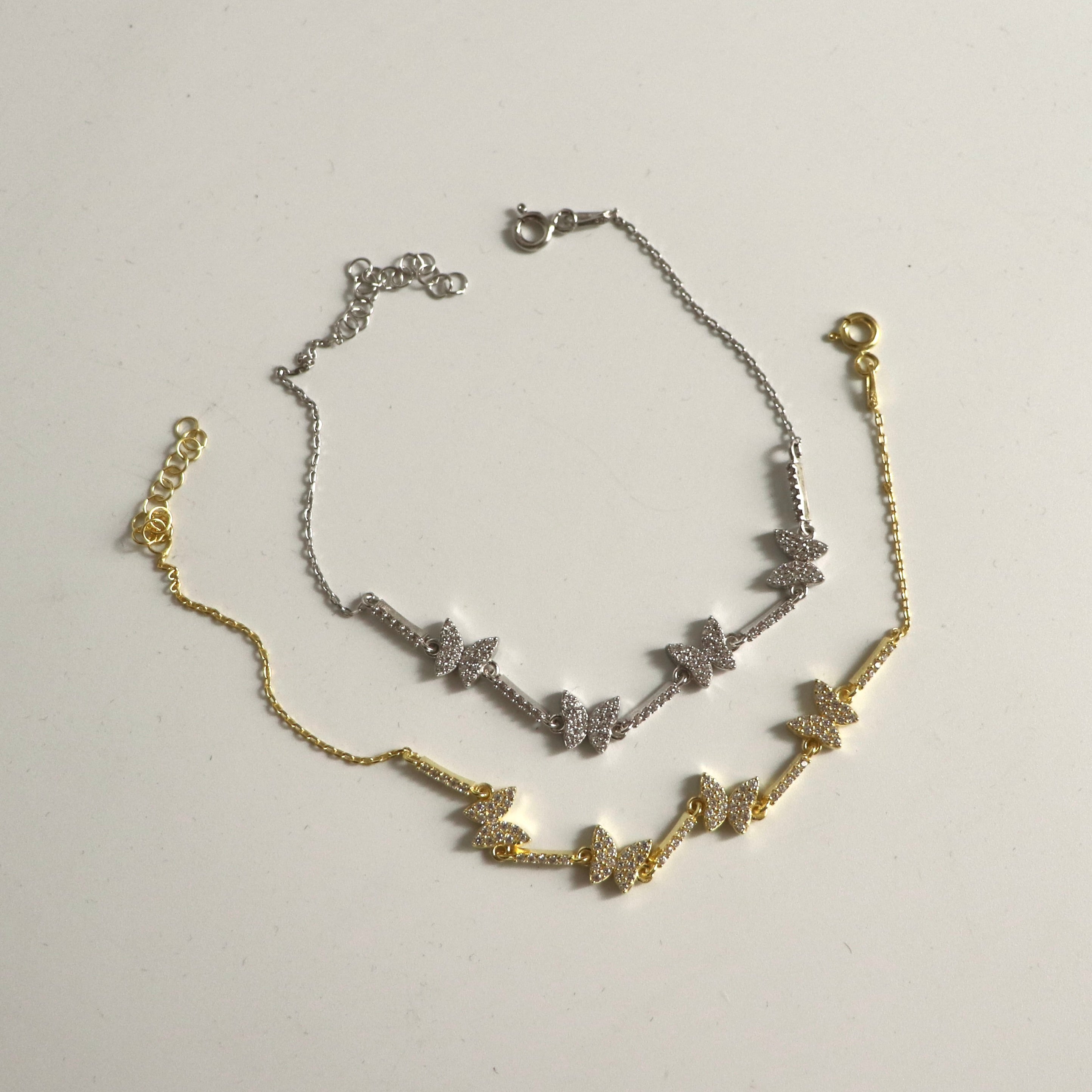 925 Gümüş Kelebek Su Yolu Bileklik