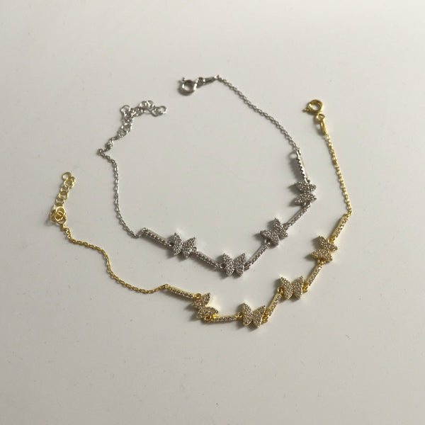 925 Gümüş Kelebek Su Yolu Bileklik