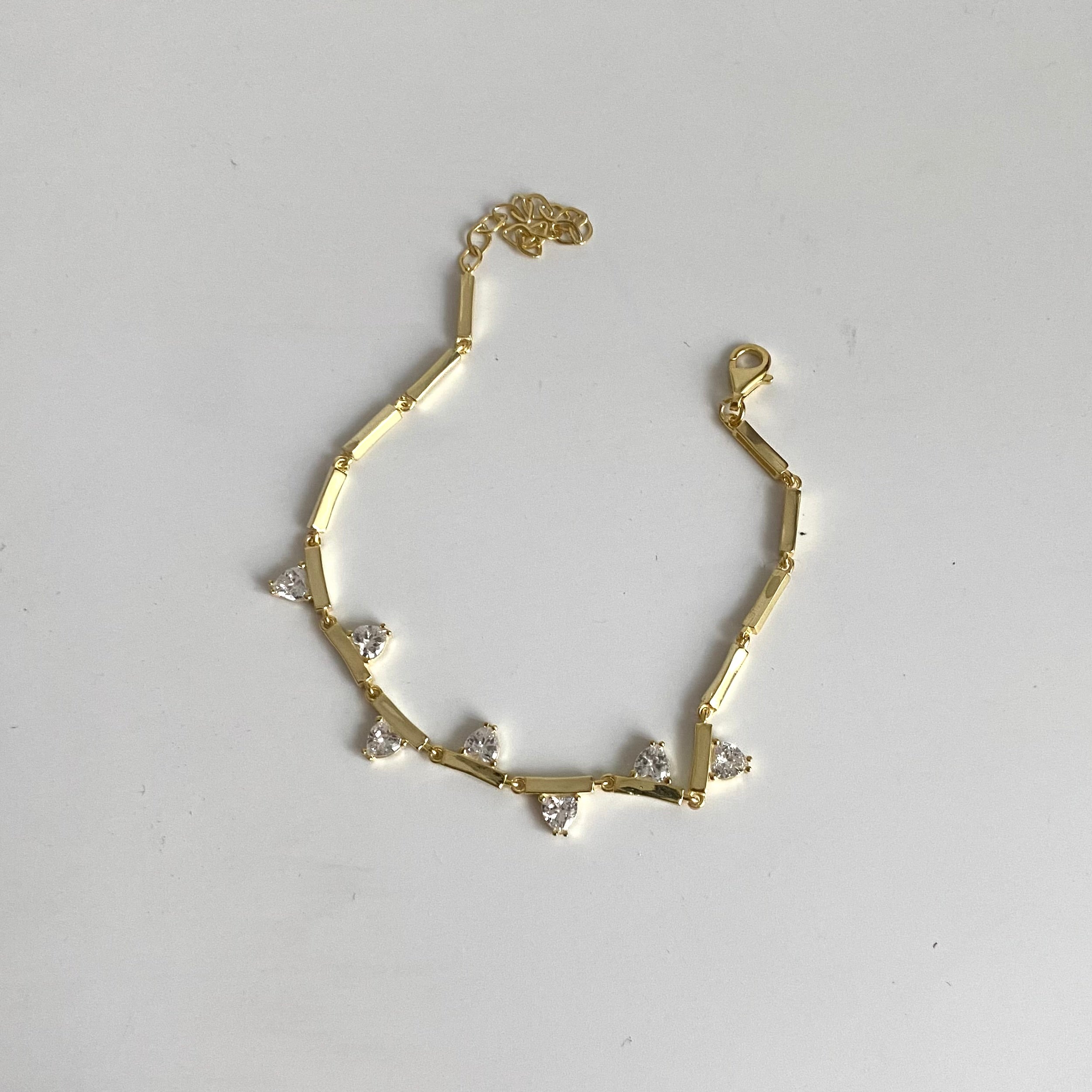 925 Gümüş Çaprazlı Kalp Bileklik