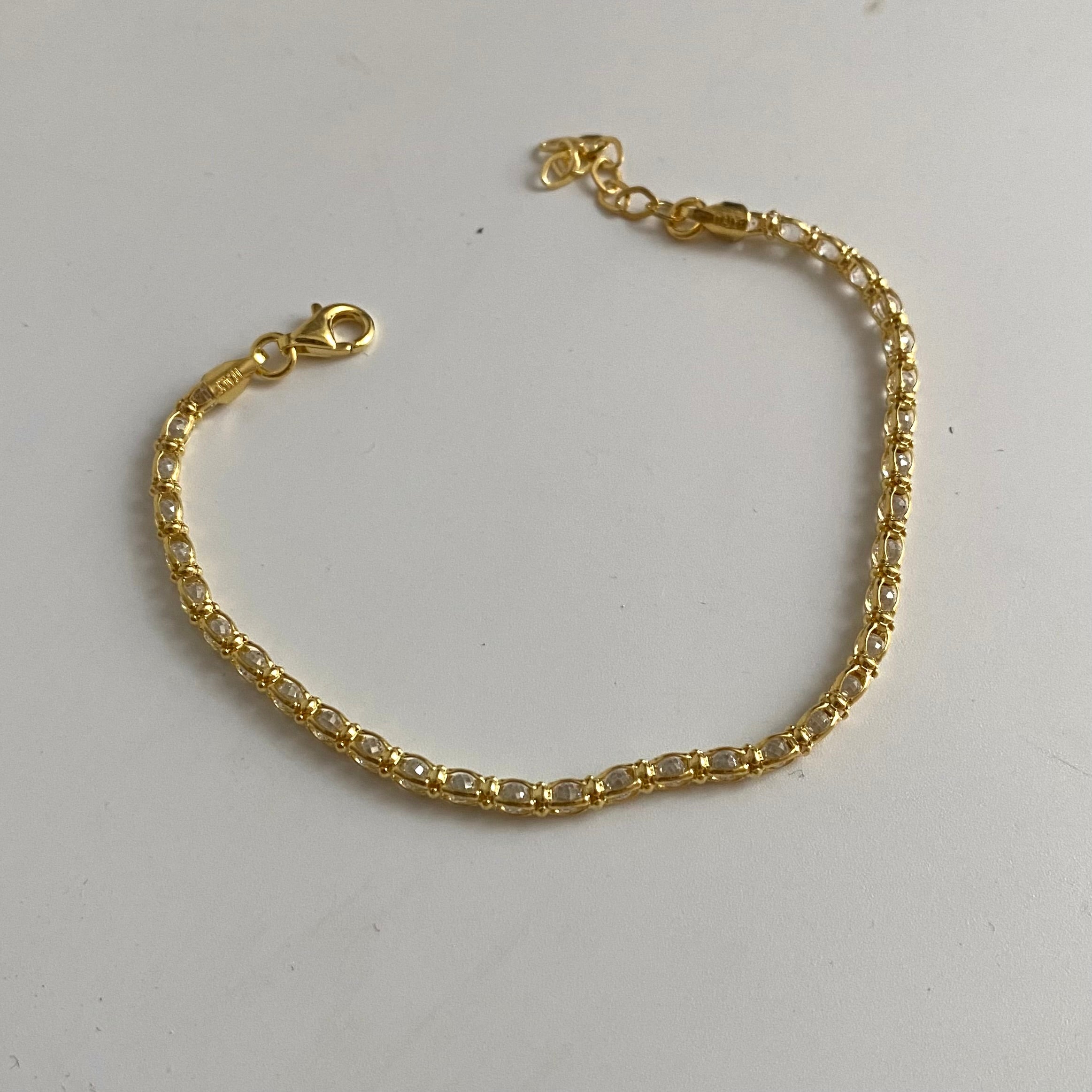 925 Gümüş Kafes Taş Bileklik