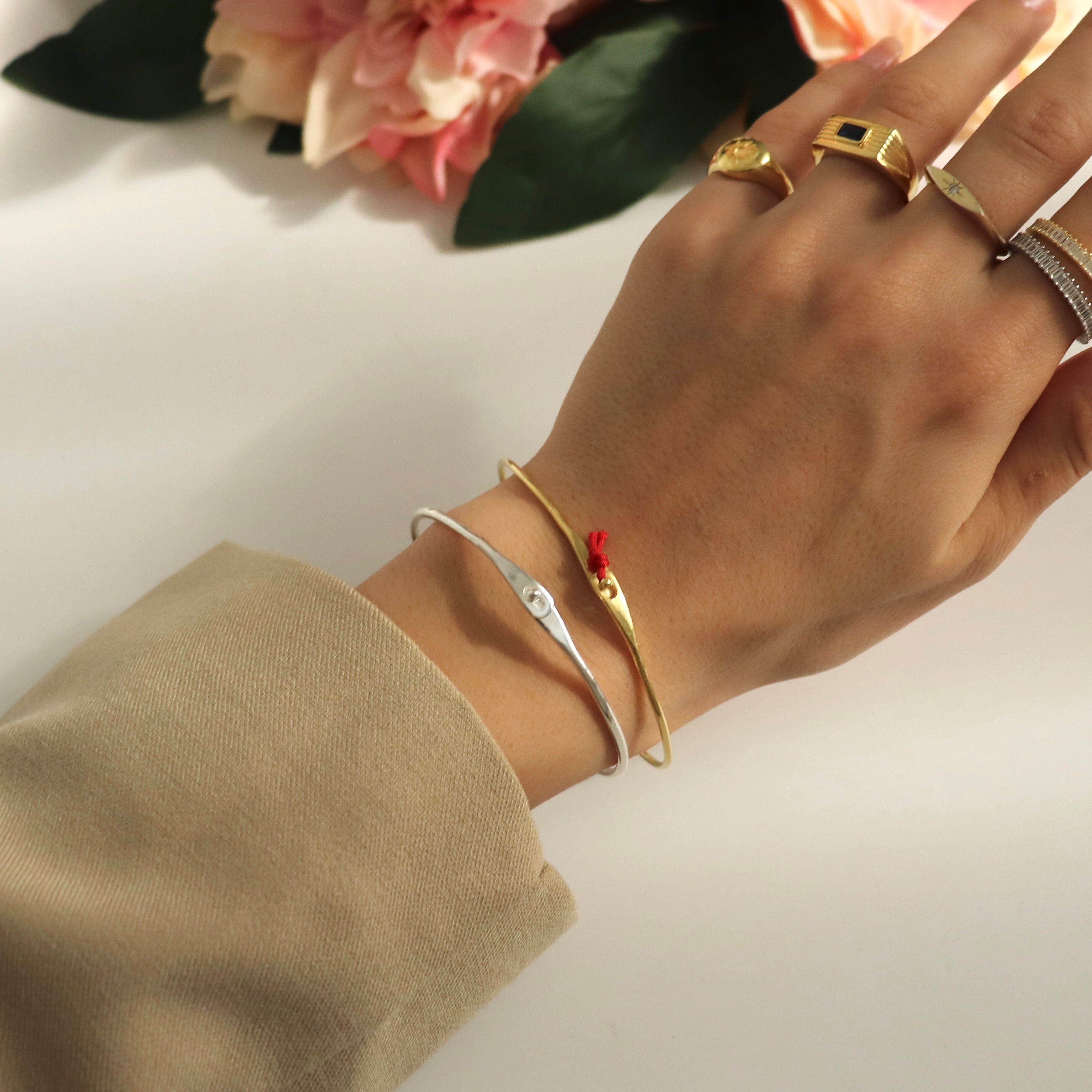 925 Gümüş Lades Kelepçe Bileklik