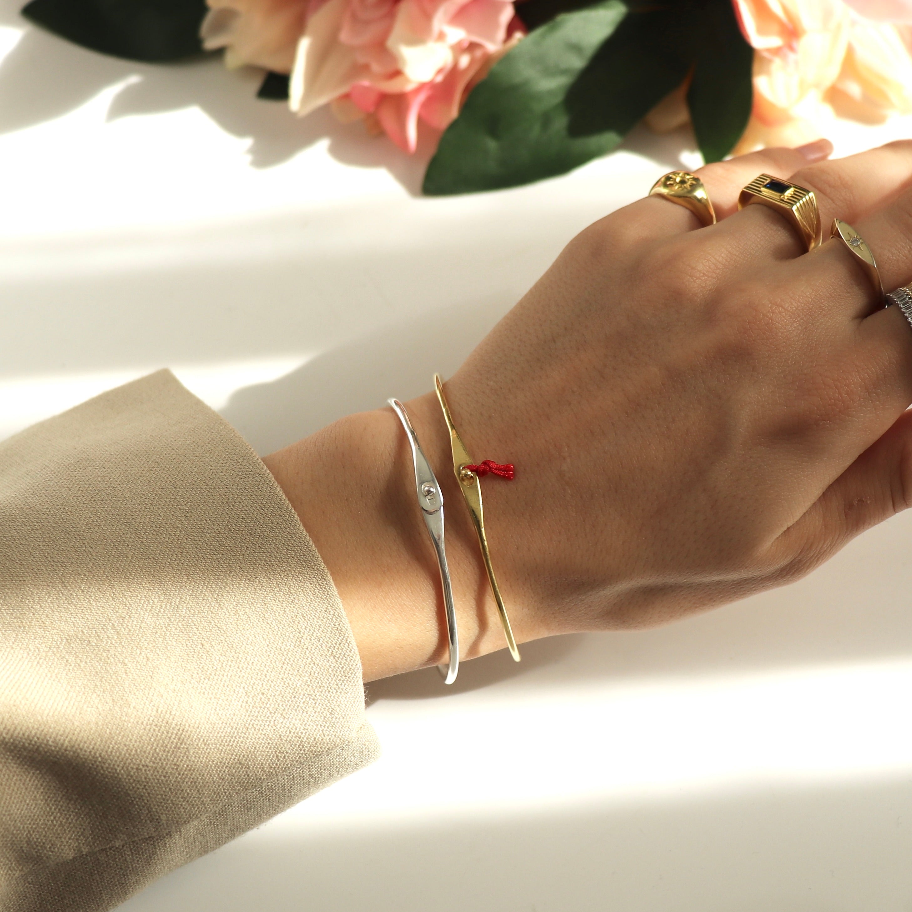 925 Gümüş Lades Kelepçe Bileklik