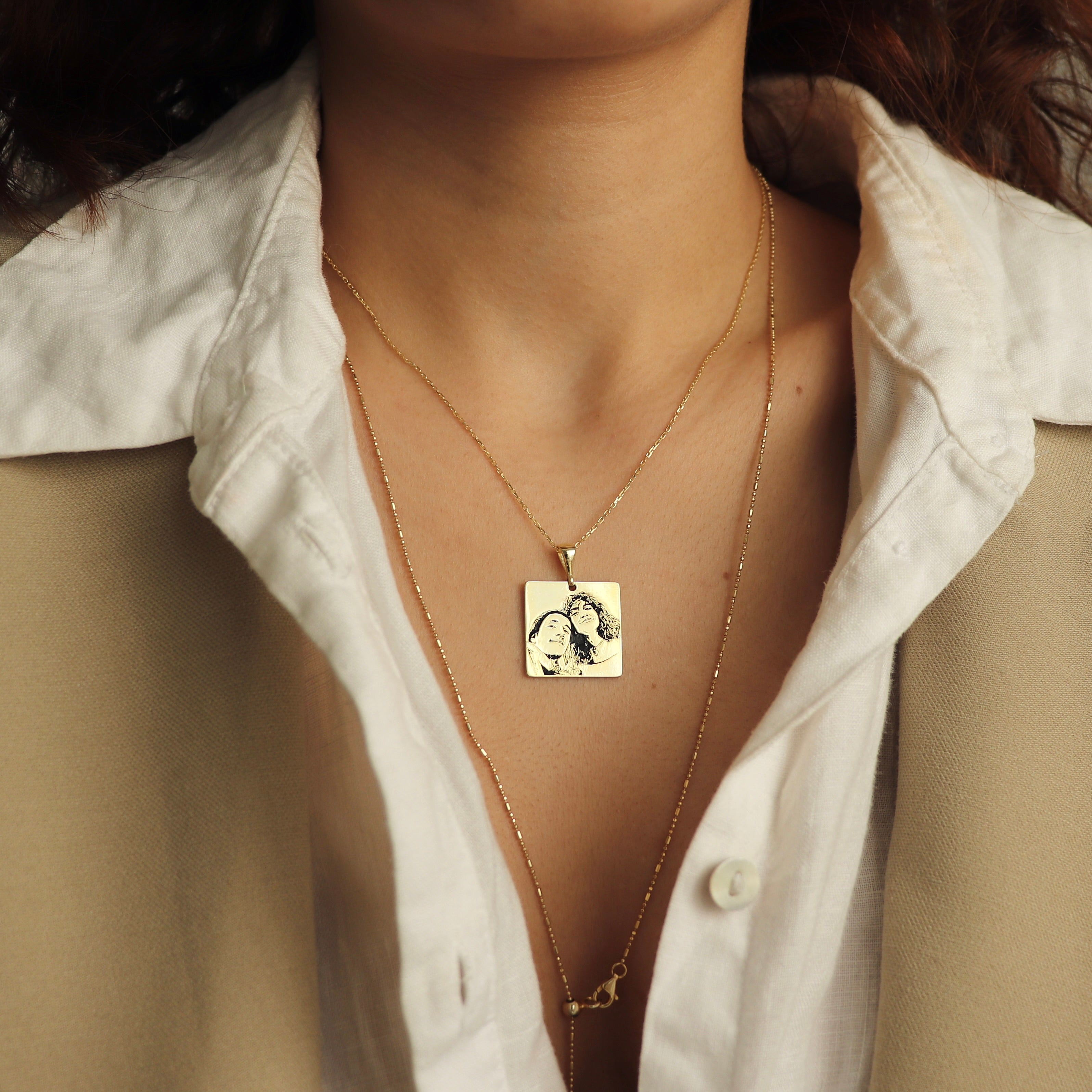 925 Gümüş Ucu Kalpli Asansör Zincir Kolye