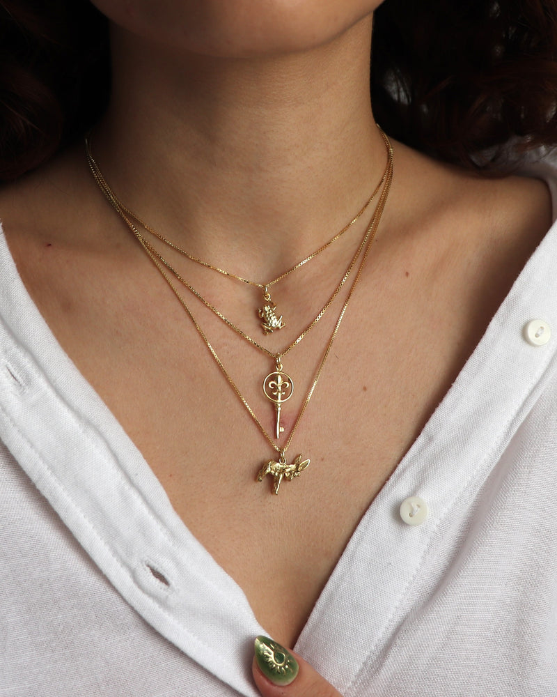 925 | Zambak Anahtar Charm Kolye