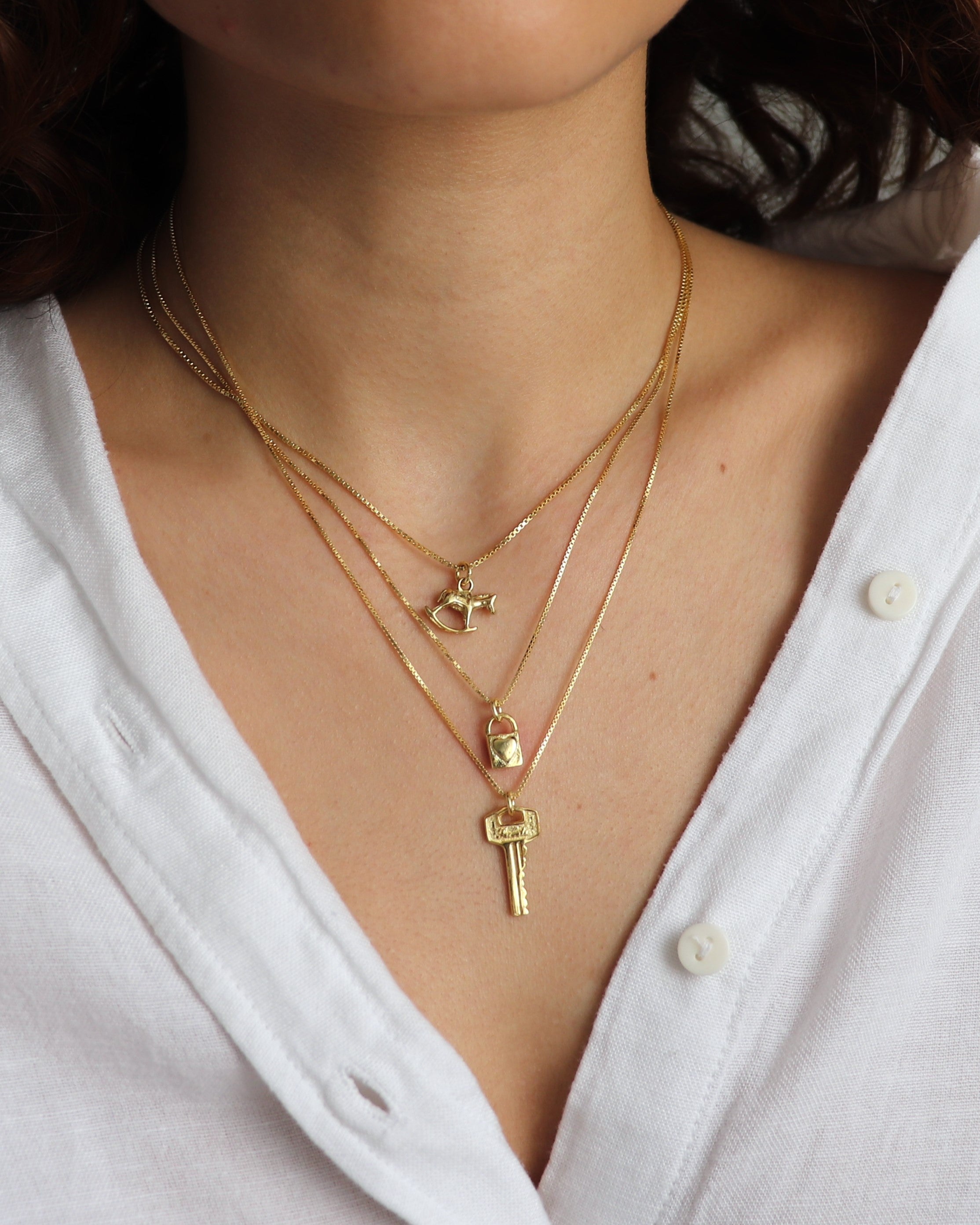 925 | Mini Kilit Charm Kolye