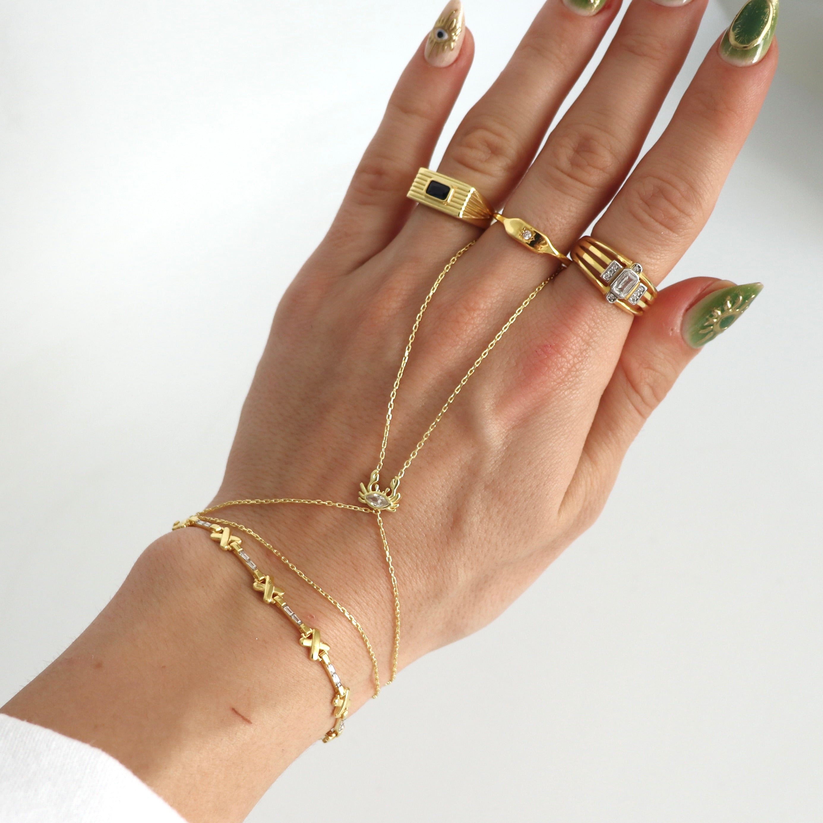 925 Gümüş Lacivert Baget Dörtgen Yüzük