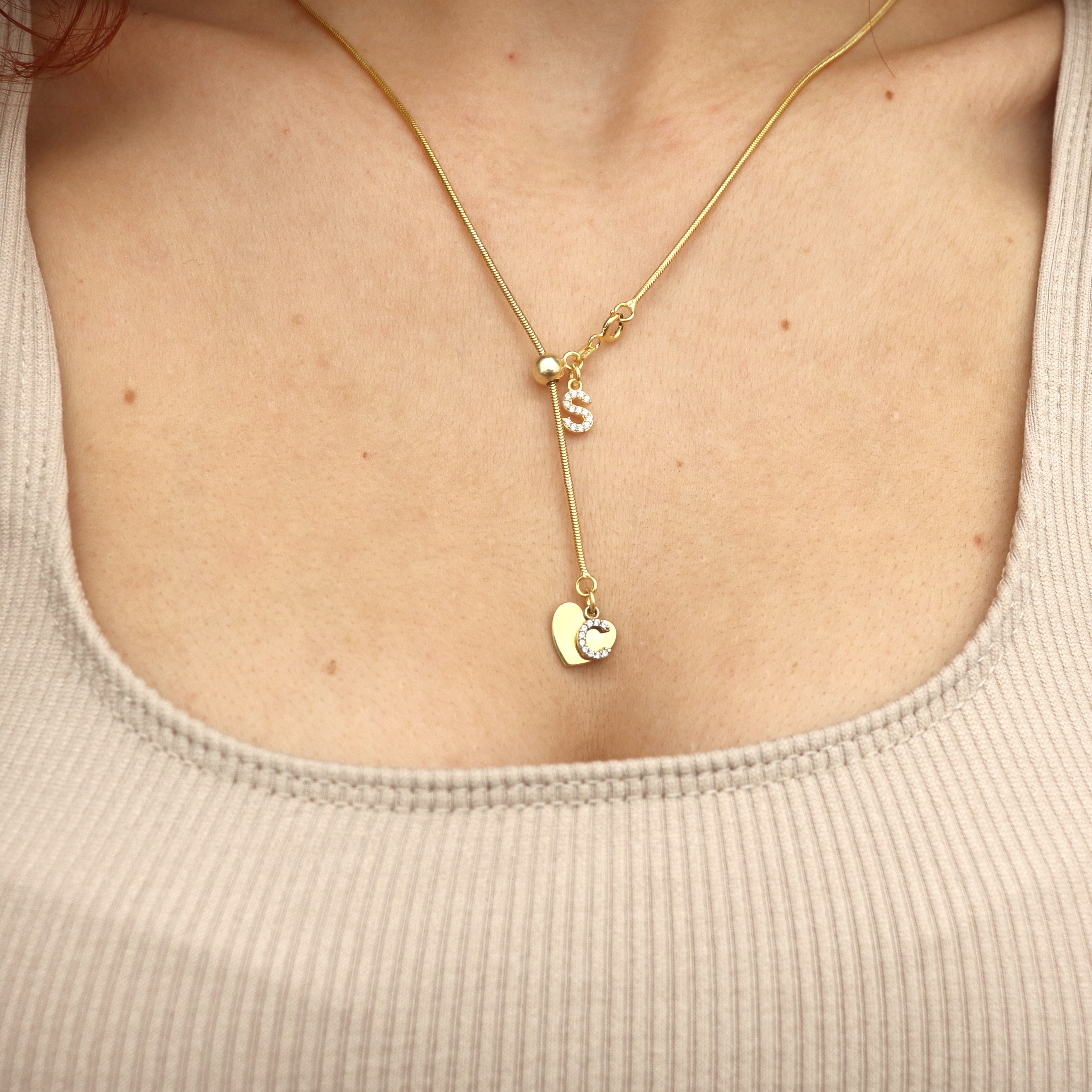 925 Ayar Gümüş | Harfli Asansör Kolye  | Y Kolye