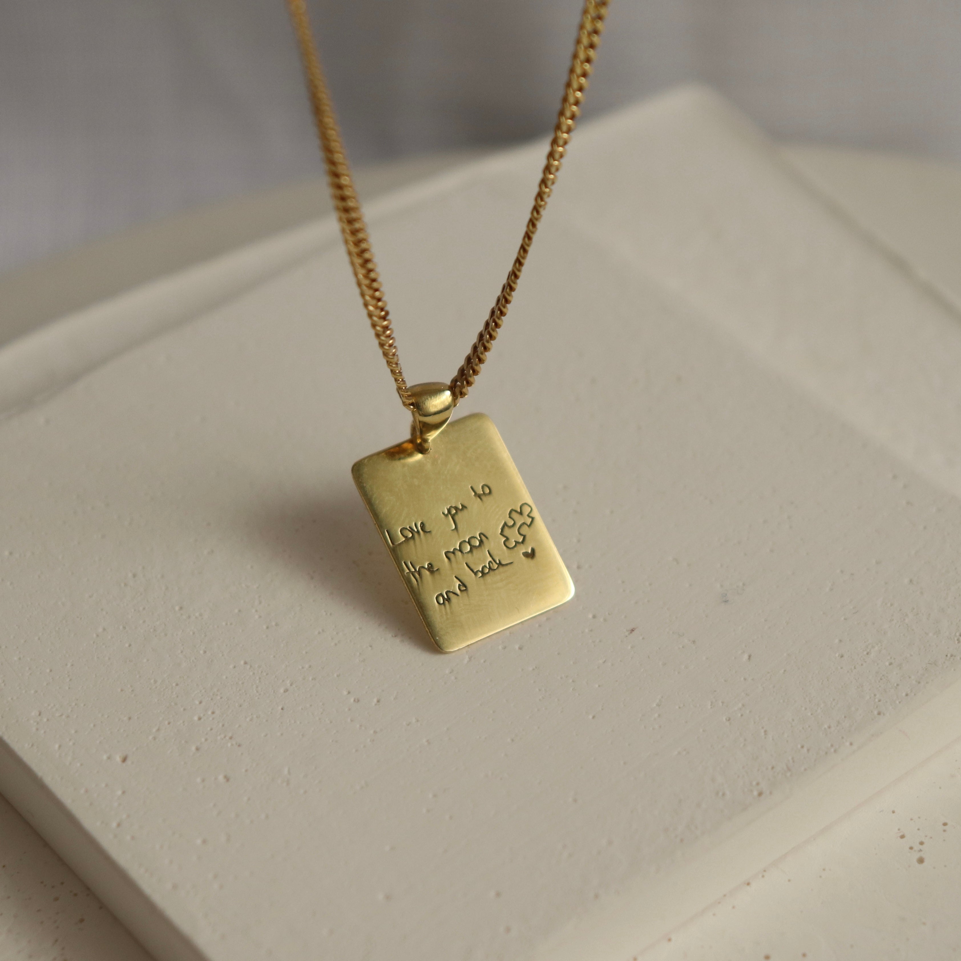 925 Ayar Gümüş | El Yazısı Anı Kolye