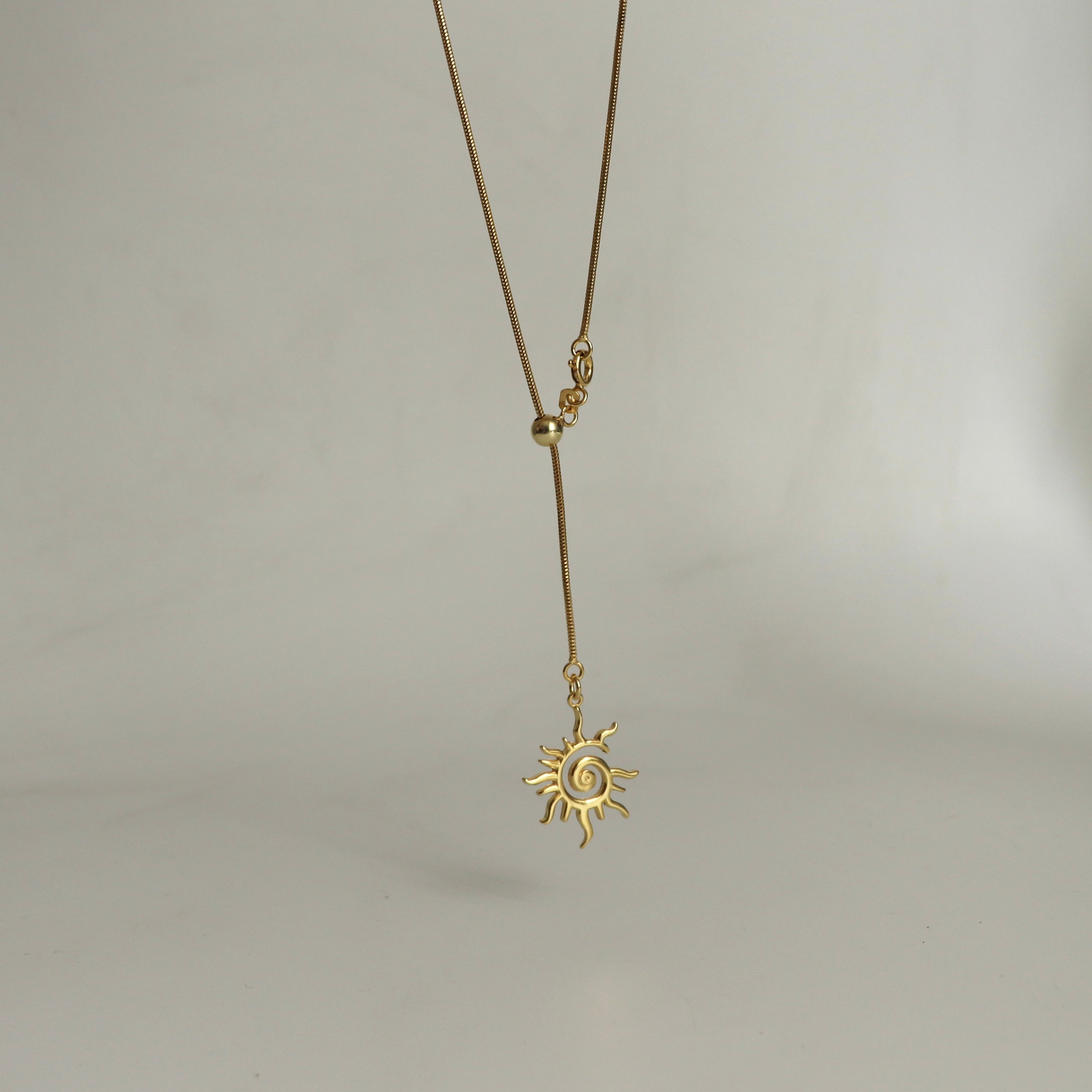 925 Gümüş Asansörlü Güneş Kolye