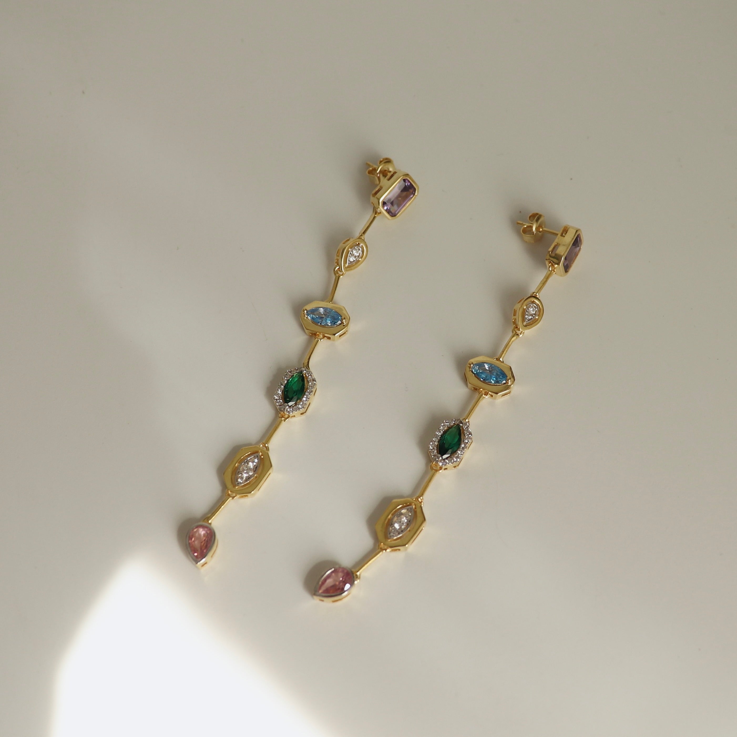 925 Gümüş Luxury Colorful Mix Küpe