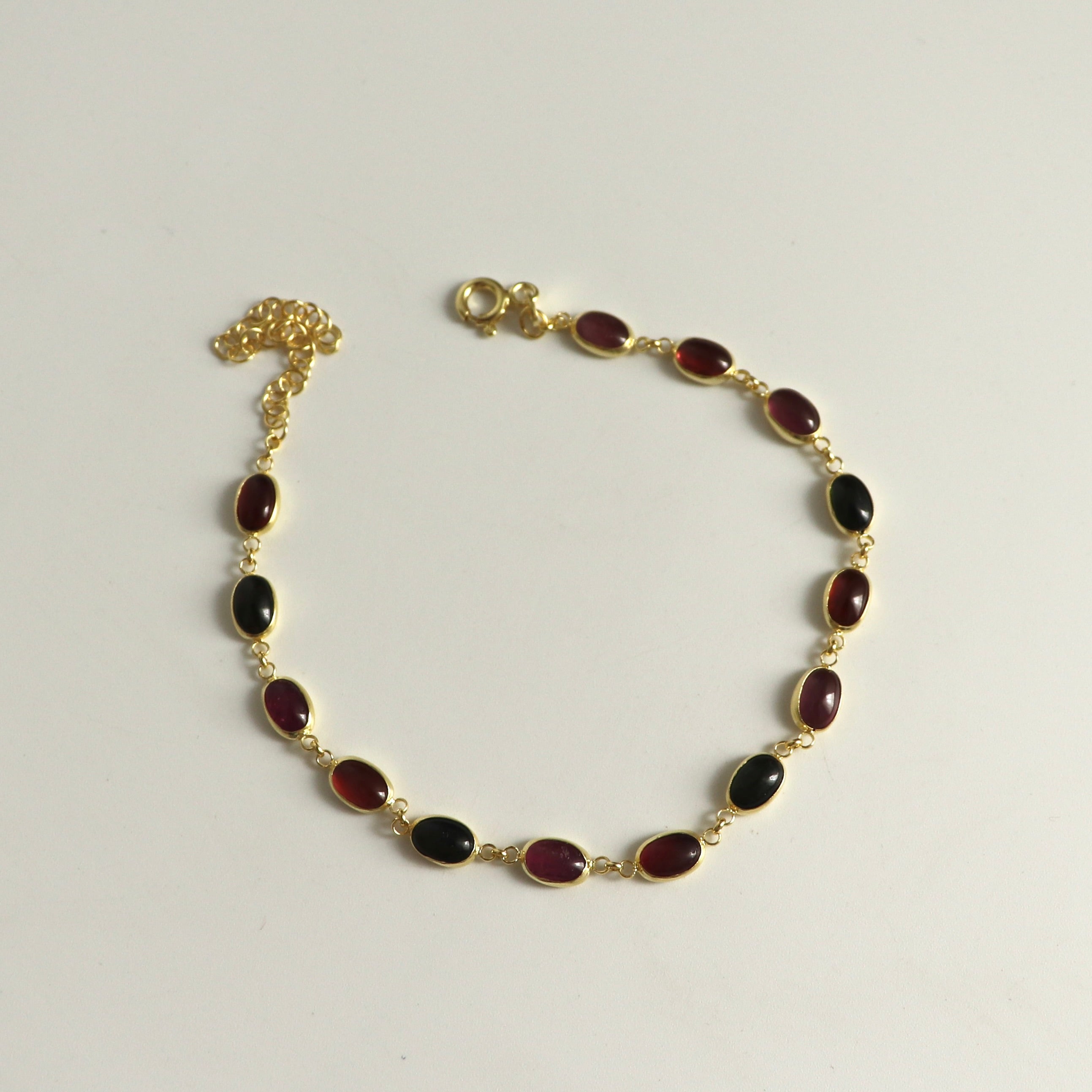 925 Gümüş Turmalin Doğal Taş Bileklik