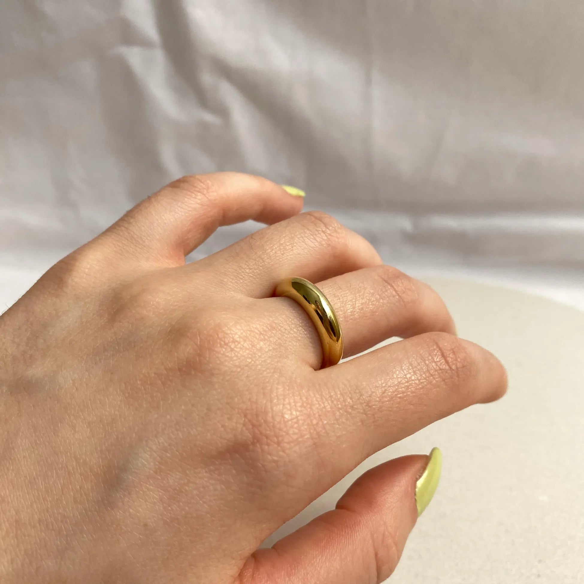 925 Ayar Gümüş | Minimal Bombe Yüzük