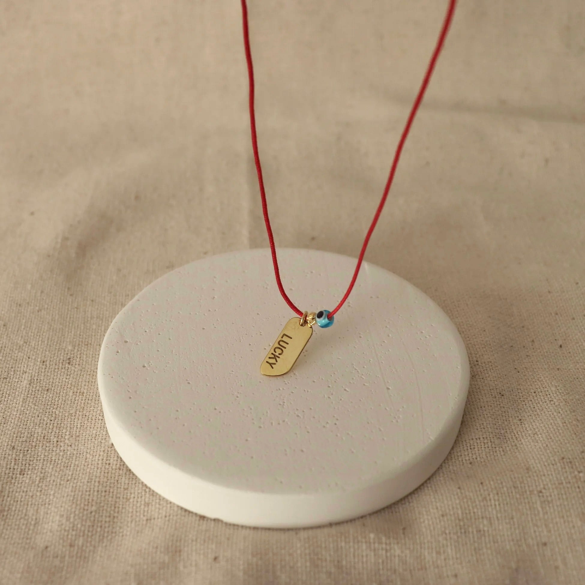 925 Ayar Gümüş | Nazarlı Plaka Kelime Kolye