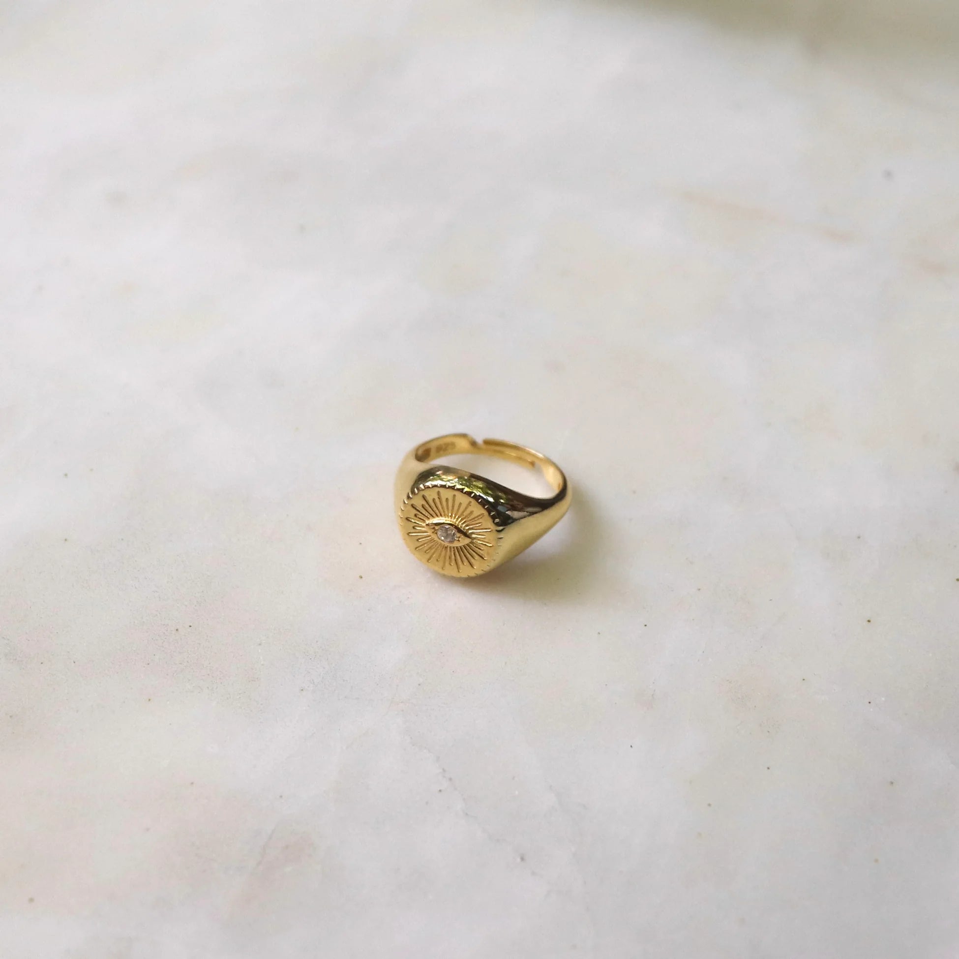 925 Ayar Gümüş Yuvarlak Göz Serçe Parmak Yüzüğü