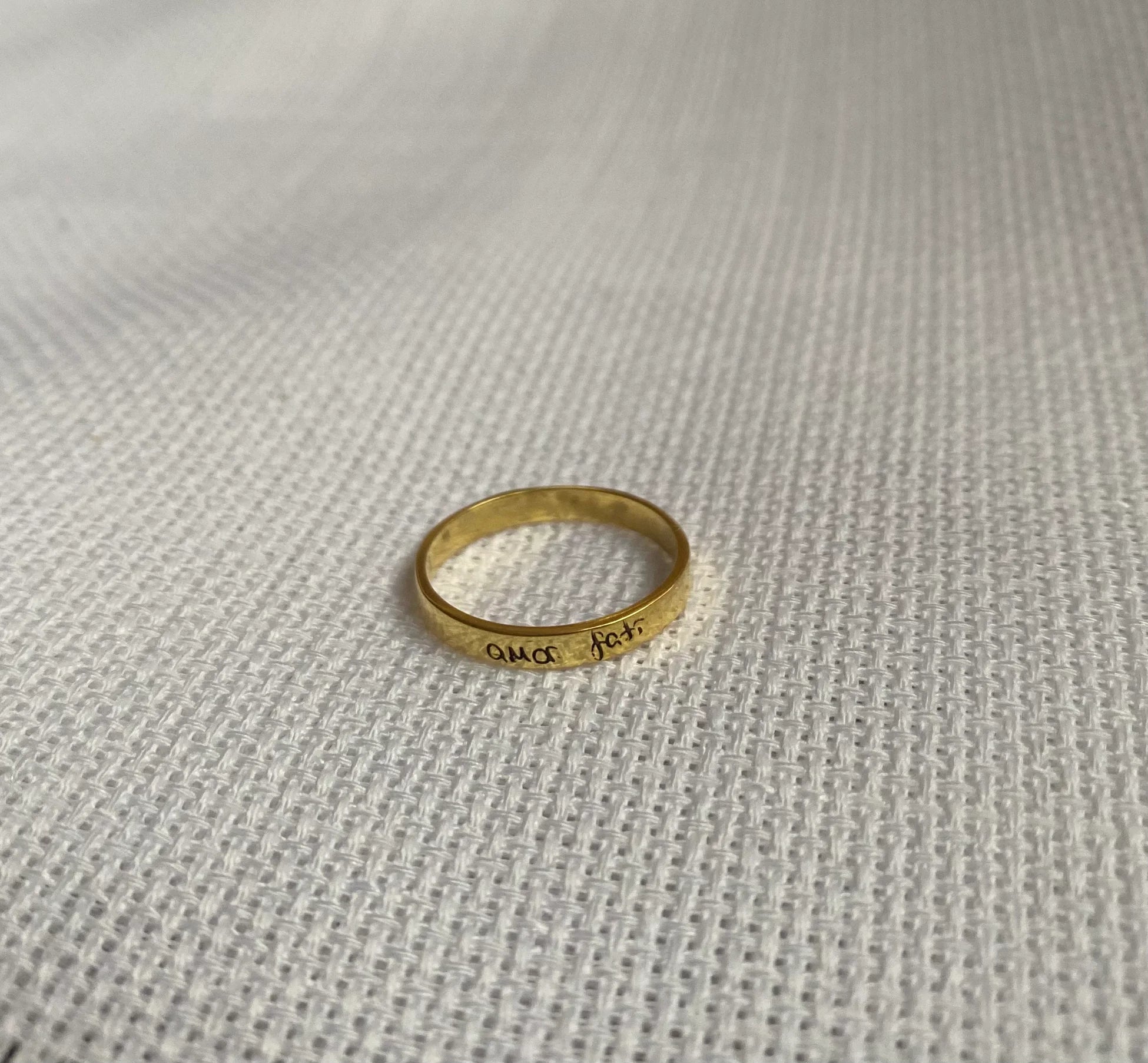 925 Ayar Gümüş | El Yazısı Anı Yüzük