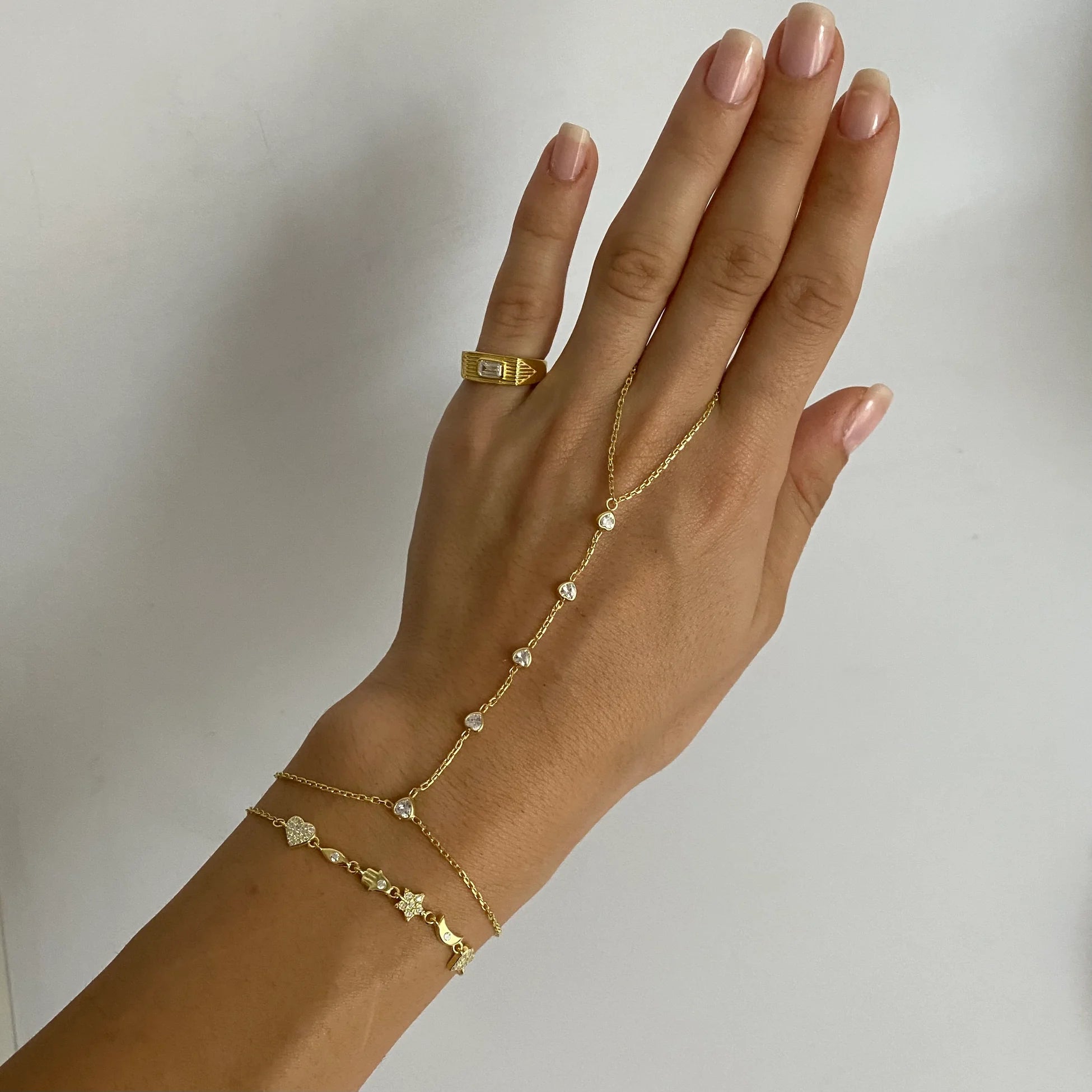 925 Ayar Gümüş Sıralı Kalp Şahmeran