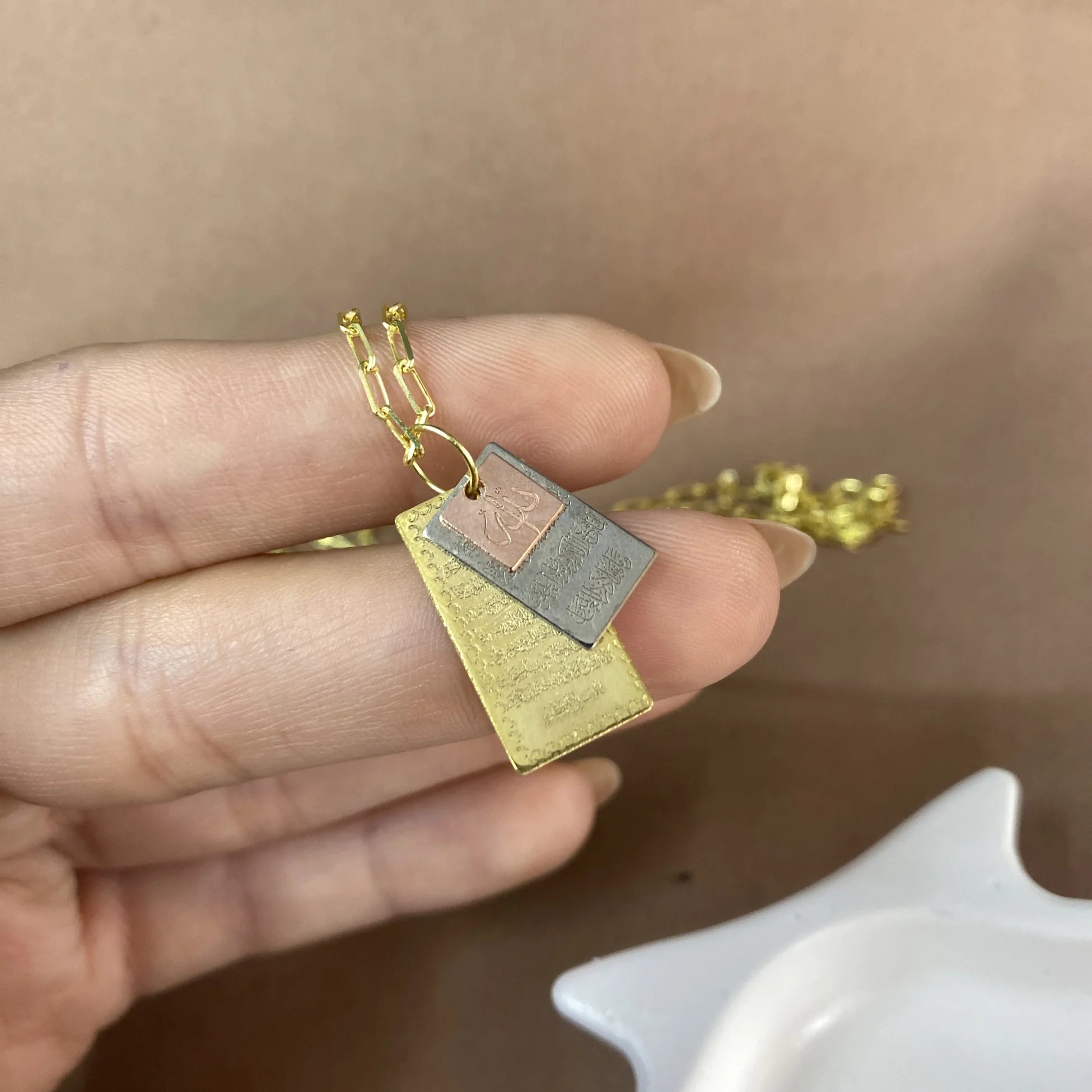 925 Ayar Gümüş | Dua Plaka Kolye