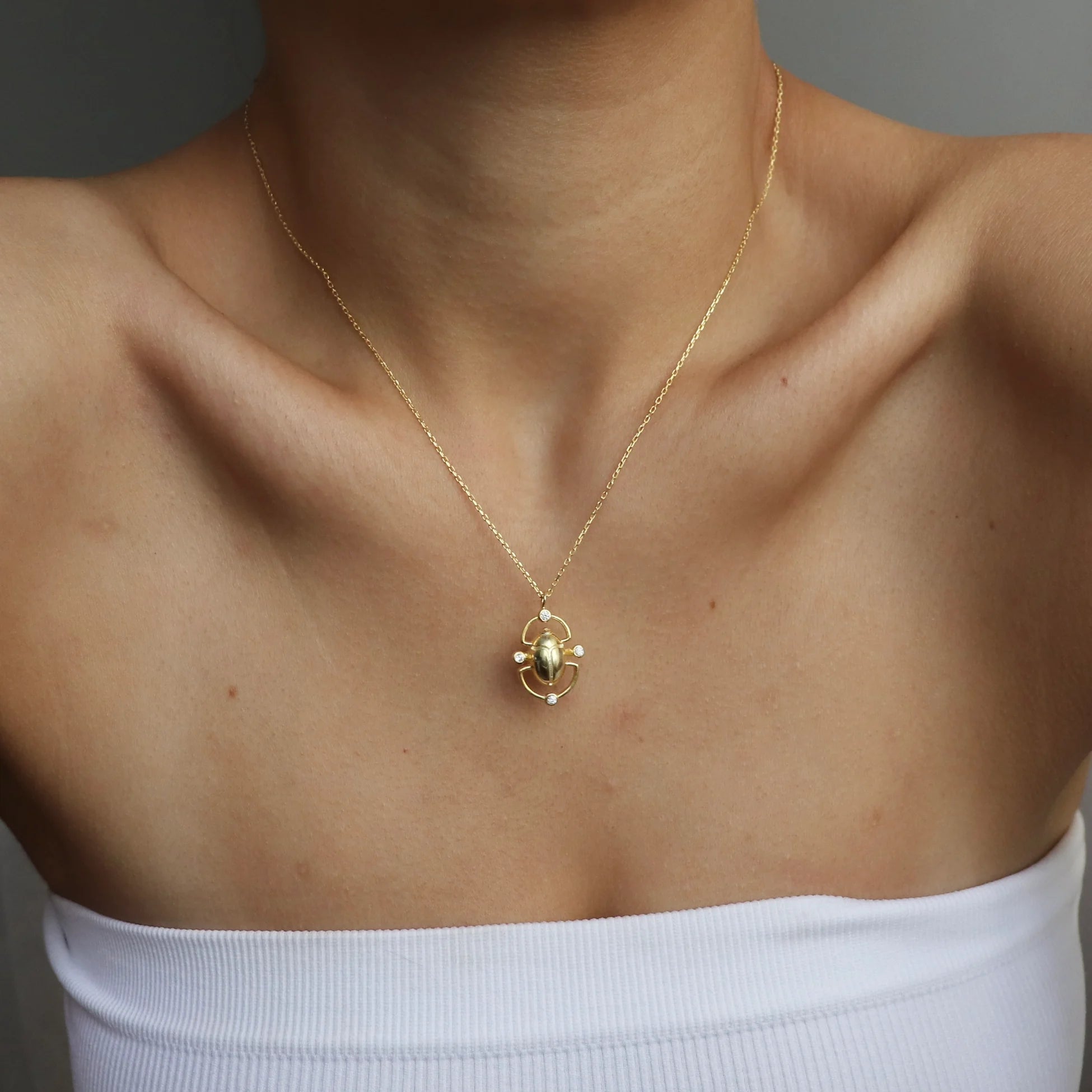 925 Ayar Gümüş Scarab Kolye