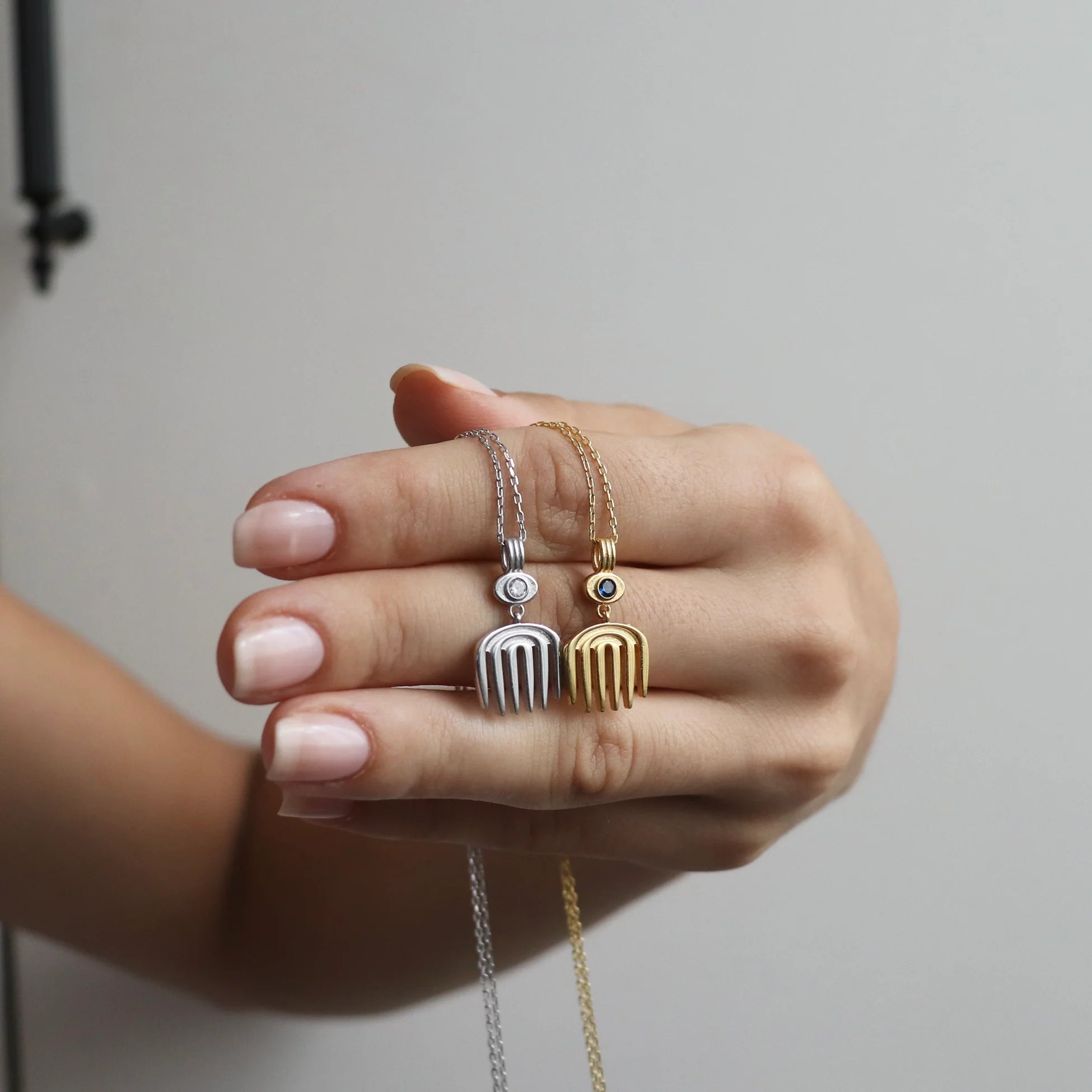 925 Ayar Gümüş Vintage Tarak Kolye